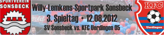 Banner des 3. Spieltag beim SV Sonsbeck