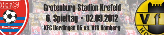 Banner des 6. Spieltag gegen den VfB Homberg