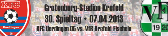 Banner des 30. Spieltags gegen den VfR Krefeld-Fischeln
