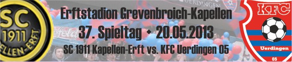 Banner vom 37. Spieltag beim SC Kapellen-Erft