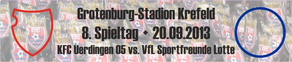 Banner des 8. Spieltag gegen VfL Sportfreunde Lotte