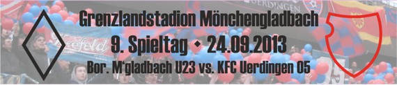 Banner des Spiels vom 9. Spieltag bei Borussia Mönchengladbach U23