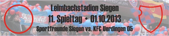 Banner des 11. Spieltag bei den Sportfreunden Siegen