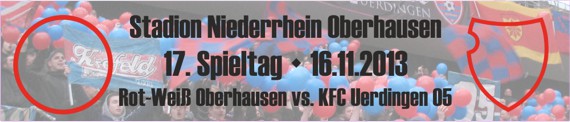 Banner des Spiels vom 17. Spieltag beim SC Rot-Weiß Oberhausen