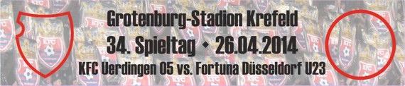 Banner des Spiels vom 34. Spieltag gegen Fortuna Düsseldorf U23