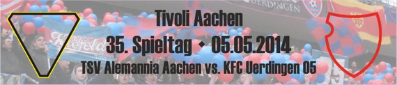 Banner des Spiels vom 35. Spieltag bei TSV Alemannia Aachen