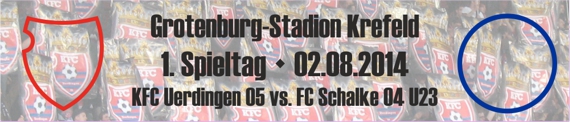 Banner des 1. Spieltag gegen FC Schalke 04 U23