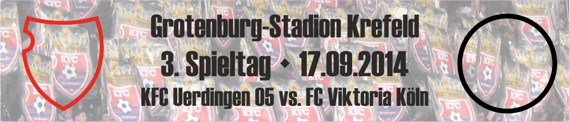 Banner des Nachholspiels vom 3. Spieltag gegen FC Viktoria Köln