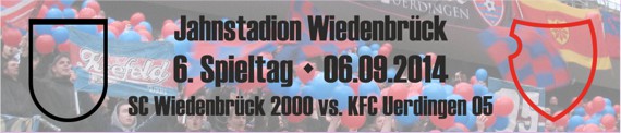 Banner des 6. Spieltags beim SC Wiedenbrück 2000