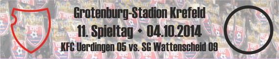 Banner des 11. Spieltags gegen die SG Wattenscheid 09