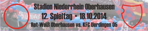 Banner des 12. Spieltags beim SC Rot-Weiß Oberhausen