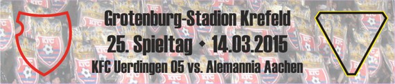 Banner des 25. Spieltags gegen TSV Alemannia Aachen