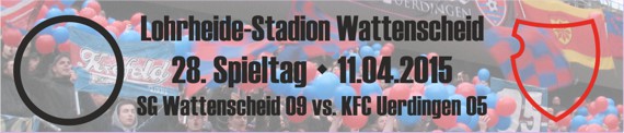 Banner des 28. Spieltags bei der SG Wattenscheid 09