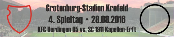 Banner des 4. Spieltags gegen SC 1911 Kapellen-Erft