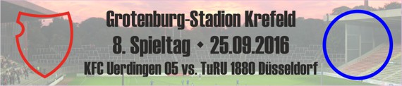 Banner des 8. Spieltags gegen TuRU 1880 Düsseldorf