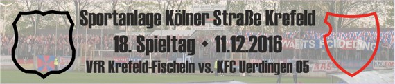 Banner des 18. Spieltags beim VfR Krefeld-Fischeln