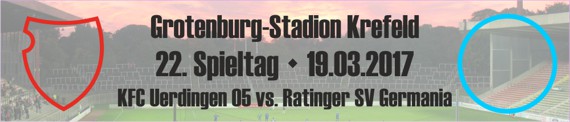 Banner vom 22. Spieltag gegen die Ratinger Spvg Germania 04/19