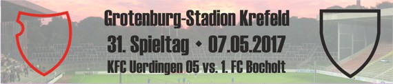 Banner vom 31. Spieltag gegen den 1. FC Bocholt