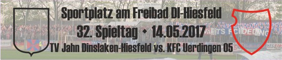 Banner vom 32. Spieltag beim TV Jahn Dinslaken-Hiesfeld