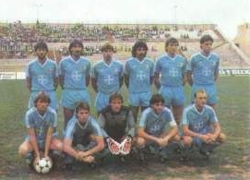 Die Uerdinger Elf beim ersten Europapokalspiel der Vereinsgeschichte auf Malta (Quelle: FC Bayer 05 Uerdingen 1985)