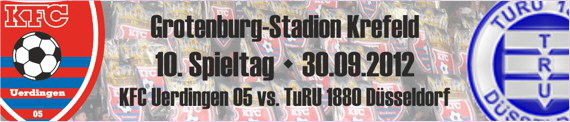 Banner des 10. Spieltags gegen TuRU 1880 Düsseldorf