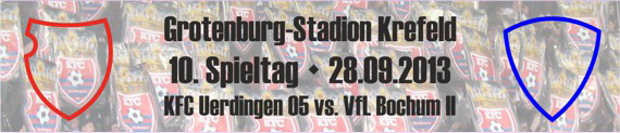 Banner des Spiels vom 10. Spieltag gegen VfL Bochum U23