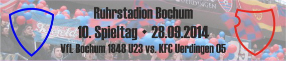 Banner des 10. Spieltags bei der U23 des VfL Bochum
