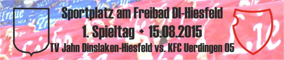 Banner des 1. Spieltag beim TV Jahn Dinslaken-Hiesfeld