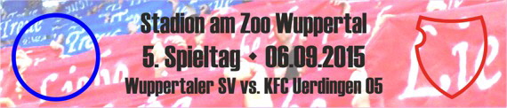 Banner des 5. Spieltags beim Wuppertaler SV
