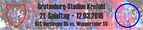 Banner des 21. Spieltags gegen den Wuppertaler SV