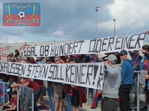 Spruchband der Ultras Krefeld gegen Stadionverbote
