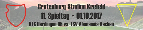 Banner des 11. Spieltags gegen Alemannia Aachen