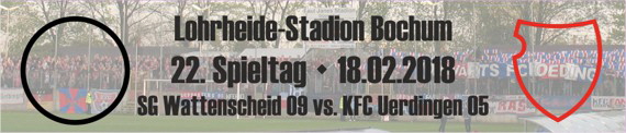 Banner des 22. Spieltags bei der SG Wattenscheid 09