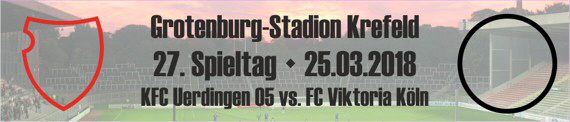 Banner des 27. Spieltags gegen den FC Viktoria Köln