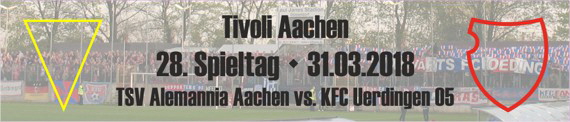 Banner des 28. Spieltags bei der TSV Alemannia Aachen
