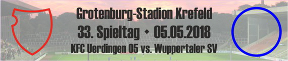 Banner des 33. Spieltags gegen den Wuppertaler SV