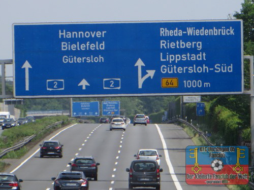 Autobahn A2 - Ausfahrt Rheda-Wiedenbrück