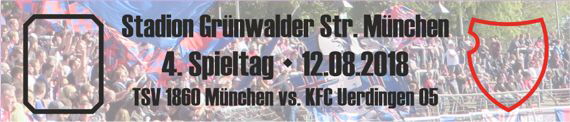 Banner vom 4. Spieltag beim TSV 1860 München