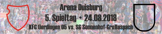 Banner vom 5. Spieltag gegen die SG Sonnenhof-Großaspach
