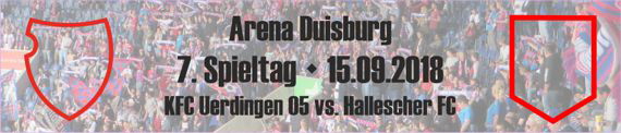 Banner vom 7. Spieltag gegen Hallescher FC