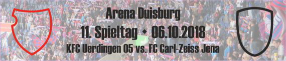 Banner vom 11. Spieltag gegen den FC Carl-Zeiss Jena