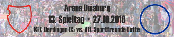 Banner vom 13. Spieltag gegen VfL Sportfreunde Lotte