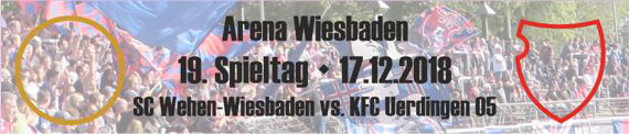 Banner vom 19. Spieltag beim SV Wehen-Wiesbaden