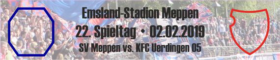 Banner vom 22. Spieltag beim SV Meppen