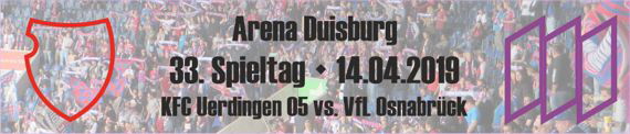 Banner vom 33. Spieltag gegen VfL Osnabrück