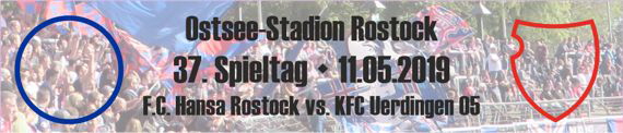 Banner vom 37. Spieltag beim F.C. Hansa Rostock