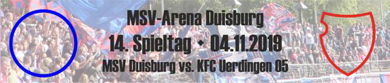 Banner vom 14. Spieltag beim MSV Duisburg