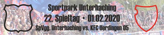 Banner vom 22. Spieltag bei der SpVgg. Unterhaching