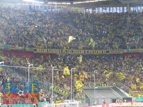 Dortmunder Anhang in der Düsseldorfer Arena